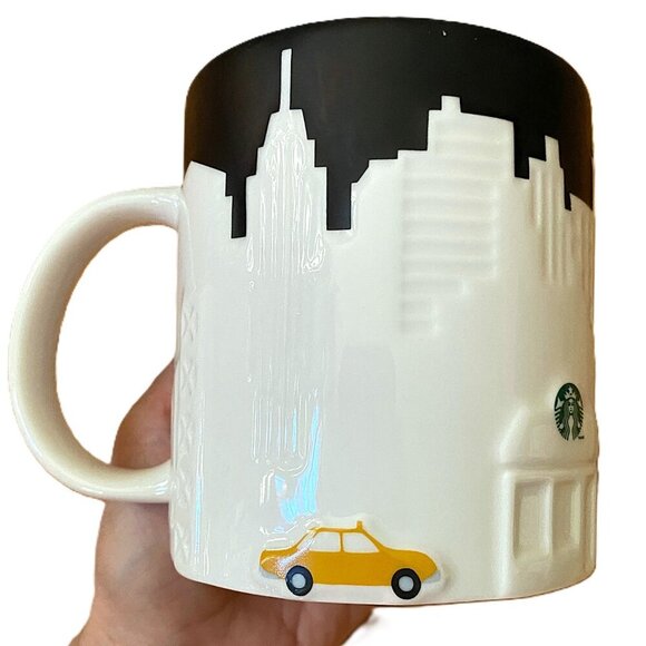 Starbucks New York City Taxi Edition Skyline City Mug Coffee 2012  3D Relief - Picture 7 of 10